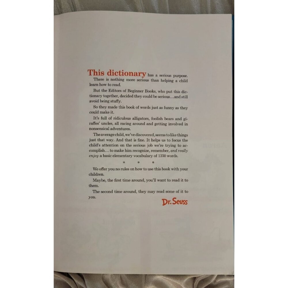 Vintage The Cat in the Hat Beginner Book Dictionary Hardcover | Dr. Seuss | P.D. - Picture 5 of 13